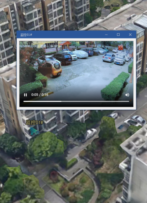 监控点位挂接倾斜模型——画面与三维场景空间融合