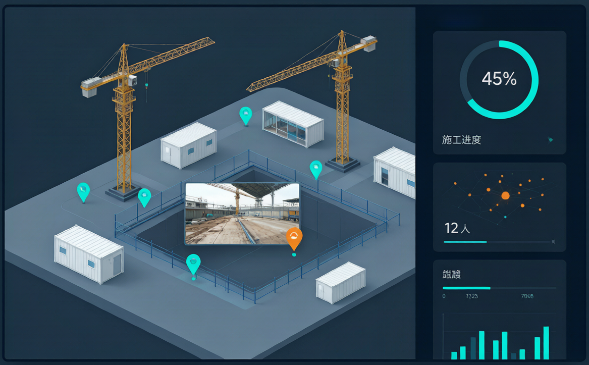 智慧工地"一屏管工地"场景